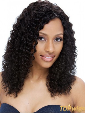 Human Full Lace Wigs UK Black Color Curly Style