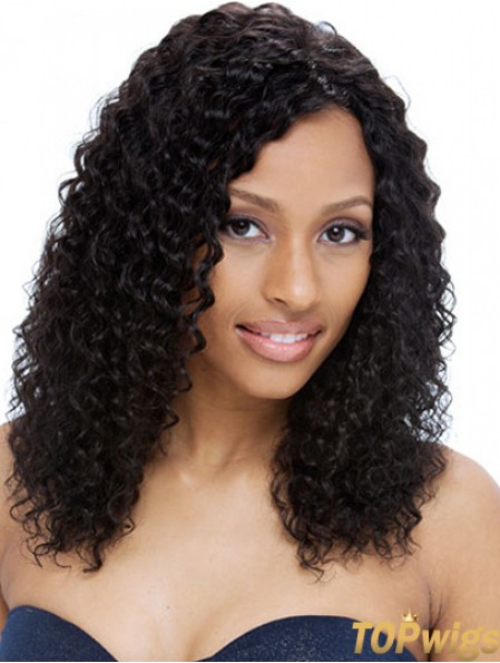 Human Full Lace Wigs UK Black Color Curly Style