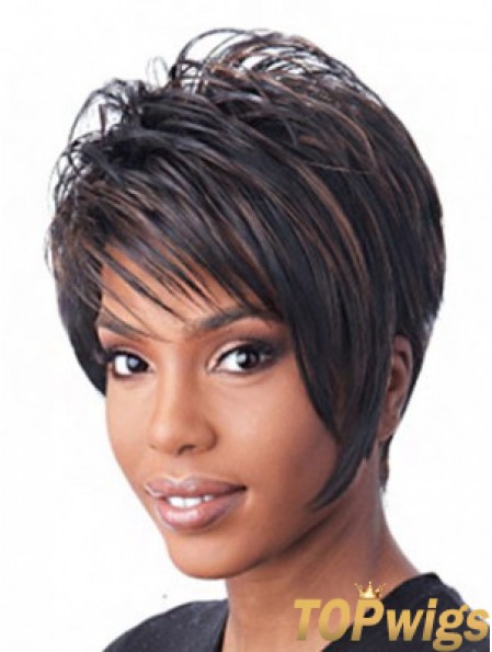 Cspless Black Short Straight Layered African American Hairstyles