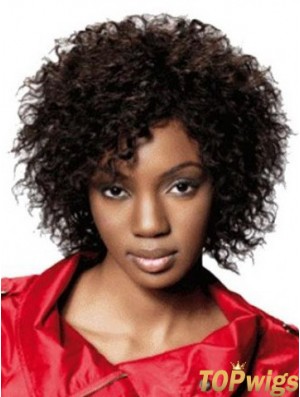 Chin Length Brown Kinky Classic Fashion African American Wigs