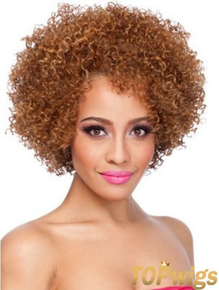 African American Afro Wigs Chin Length Kinky Style Layered Cut