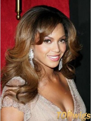 Long Brown Layered Wavy Fashion Full Lace  Knowles Wigs