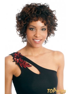 Capless Boycuts Short Brazilian Curly Black Woman Wig