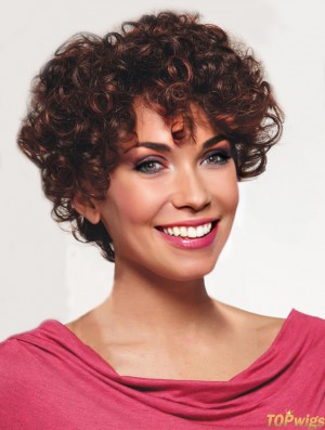 10 inch Auburn Monofilament Wigs For Black Women