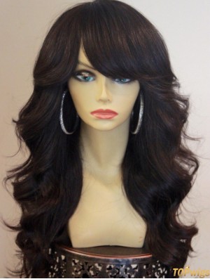 African American Lace Front Wigs With Bangs Lace Front Brown Color