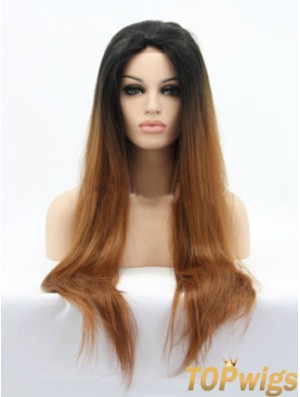 Natural 26 inch Long Straight Wigs For Black Women