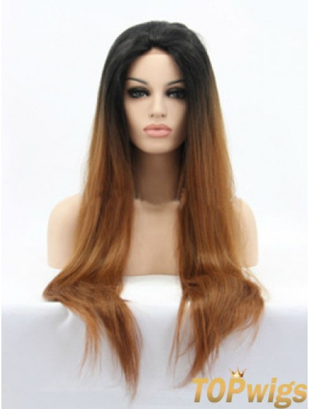 Natural 26 inch Long Straight Wigs For Black Women