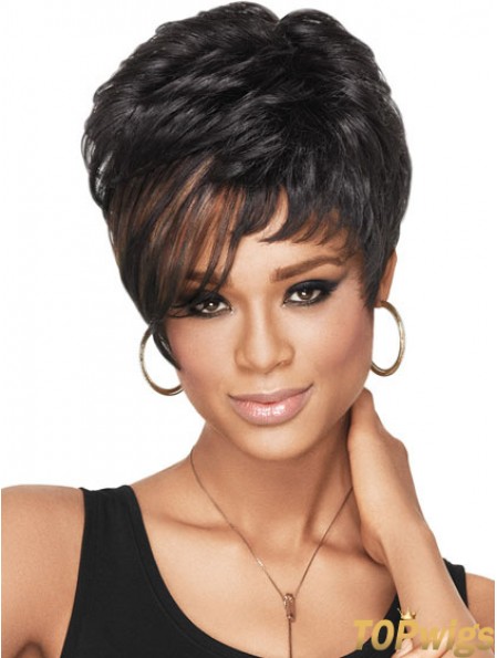 Black Wavy High Quality African American Wigs