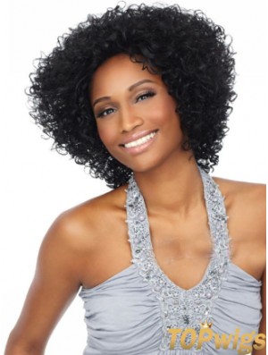 Soft 10 inch Short Kinky Wigs For Black Women