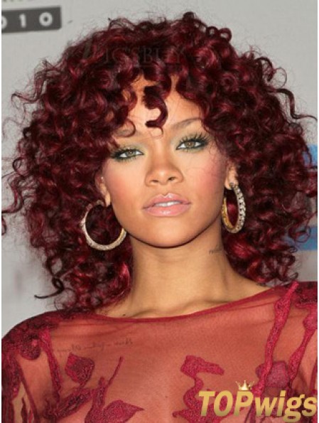 14 inch Red Capless Wigs For Black Women