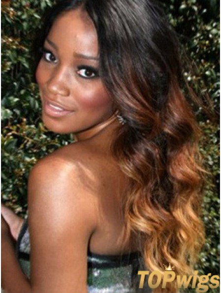 Long Wavy Without Bangs Lace Front 24 inch Incredible Black Women Wigs