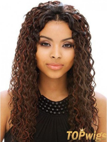 Long Auburn Without Bangs Curly Online Full Lace Wigs