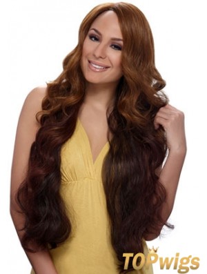 Buy African American Wigs Online With Synthetic Auburn Color Wavy Style