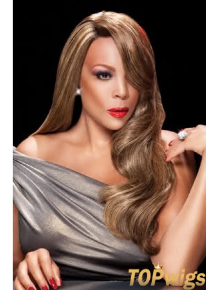 Without Bangs Wavy Blonde 24 inch Flexibility  Wigs