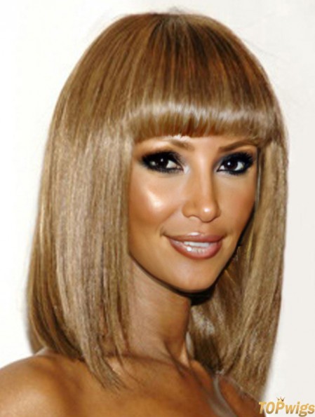 Shoulder Length Yaki Capless Blonde 12 inch Discount Iman Wigs