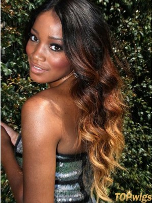 Full Lace Human Hair Wigs UK With Long Length Ombre/2 Color