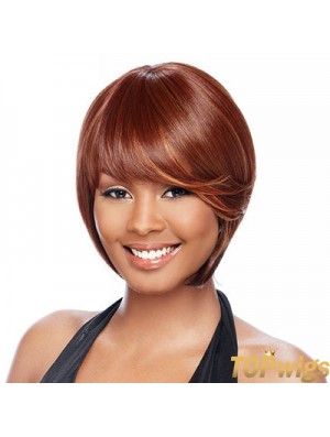 Short Auburn Straight Bobs Best African American Wigs