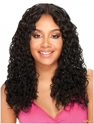 Fashion Black Long Kinky U Part Wigs