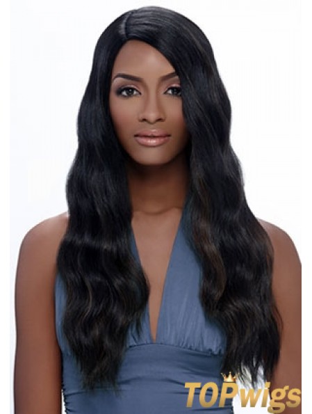 Long Black Straight Without Bangs Exquisite African American Wigs