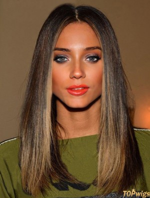 Shoulder Length Ombre/2 Tone Straight Without Bangs Fabulous African American Wigs