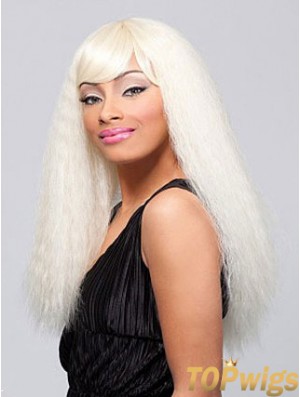 Long Blonde Straight With Bangs Top African American Wigs