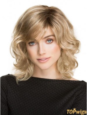 Classic Wigs With Synthetic Shoulder Length Blonde Color