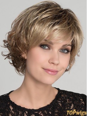 Blonde Wavy Synthetic Bob Wigs UK