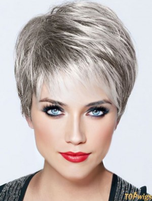 Short Wigs For Lady With Capless Straight Style Cropped Length