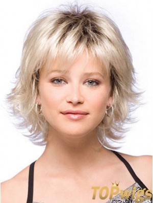 Women Synthetic Hair Wigs Chin Length With Bangs