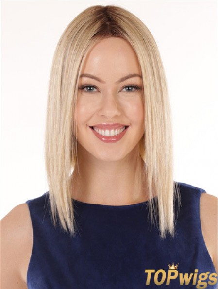 12 inch Shoulder Length Hairstyles Blonde Wavy Bob Wigs