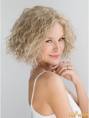 Chin Length Curly Fashionable Medium Wigs