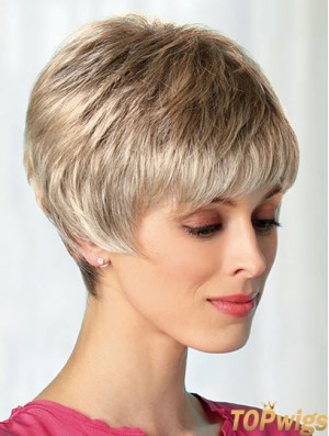 Boycuts Blonde 8 inch Best Short Wigs