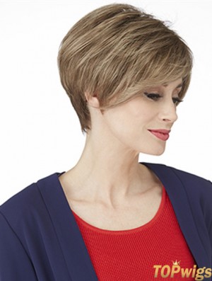 Ideal 6 inch Straight Blonde Boycuts Short Wigs