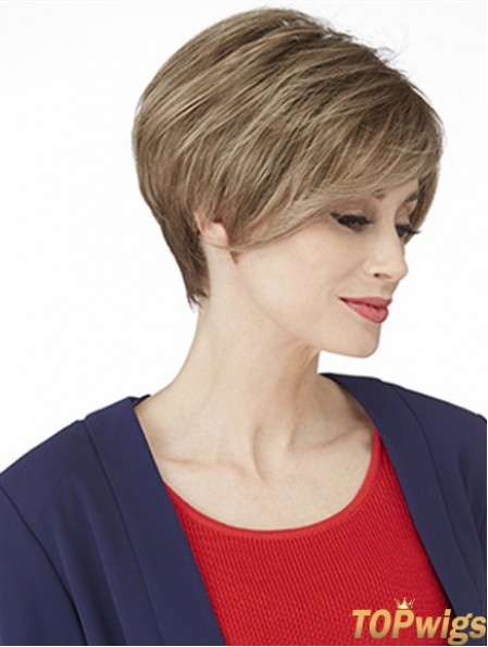 Ideal 6 inch Straight Blonde Boycuts Short Wigs