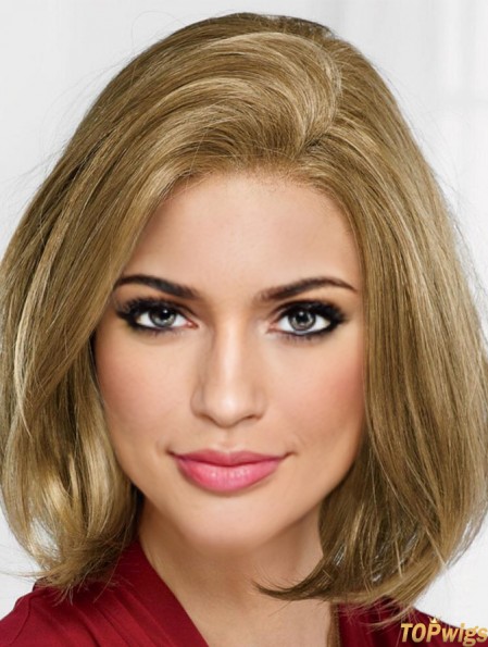 12 inch Chin Length Blonde Straight Modern Bob Wigs