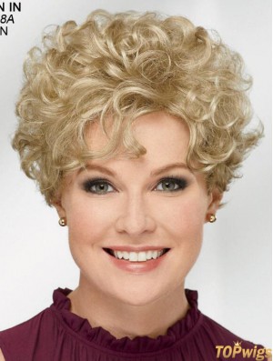 Curly Blonde Short 8 inch Trendy Classic Wigs