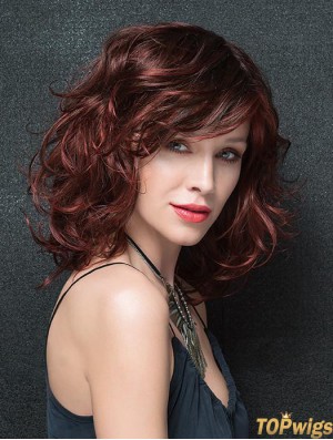 Wavy Auburn Best Shoulder Length Classic Wigs