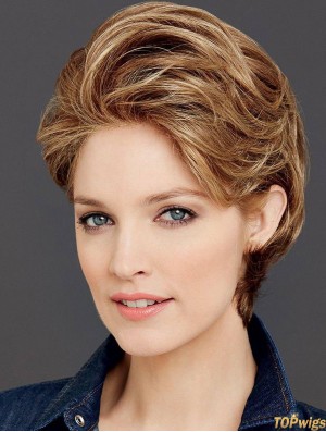 Wavy Brown Top Short Classic Wigs