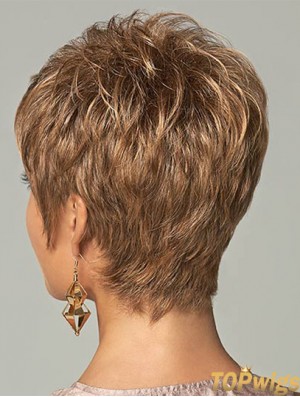 2024 Synthetic Wigs Brown Boycuts