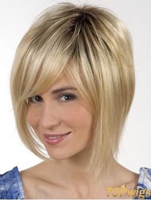 Chin Length Blonde Great 8 inch Straight Bob Wigs