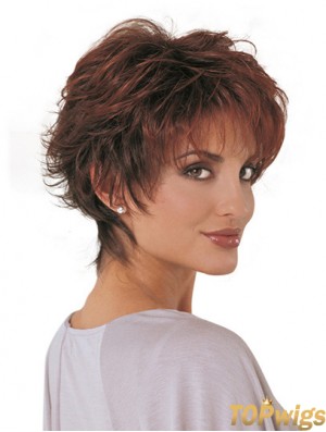 Synthetic Fashion Wigs Classic Cut Short Length Auburn Color