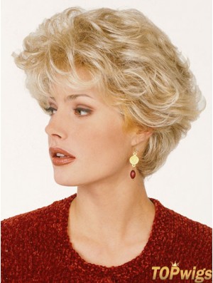 Synthetic Hair Classic Cut Blonde Color Short Length