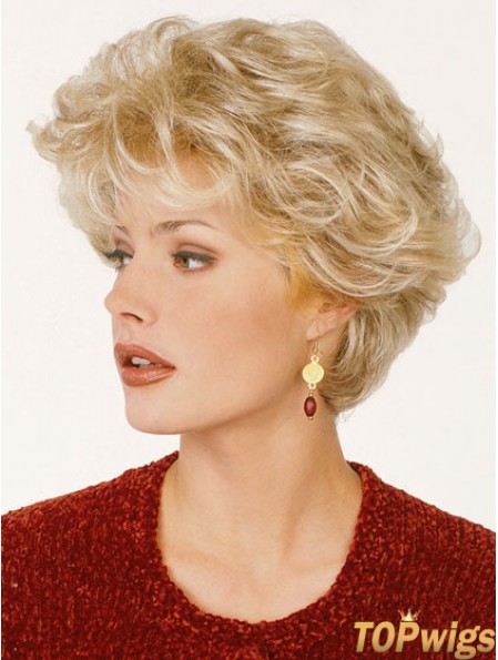 Synthetic Hair Classic Cut Blonde Color Short Length