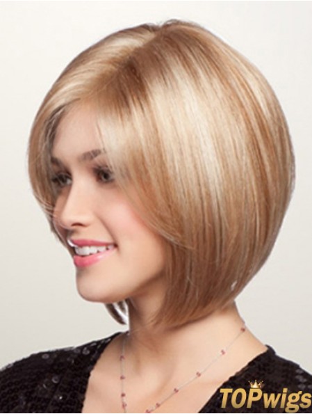 Short Synthetic Lace Wigs Bobs Cuts Blonde Color