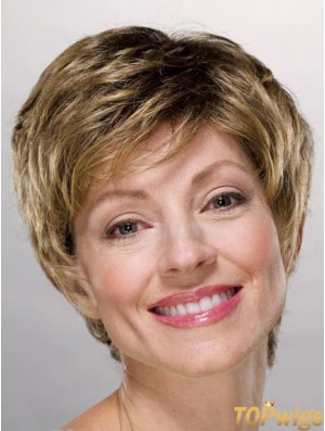 Ladies Wigs Cheap Synthetic With Capless Boycuts Short Length