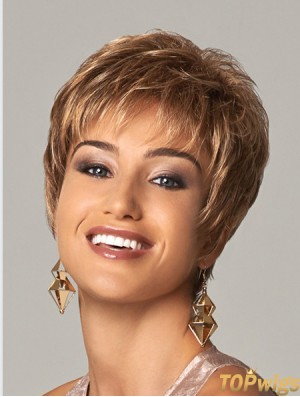 Curly Layered 8 inch Blonde Soft Synthetic Wigs