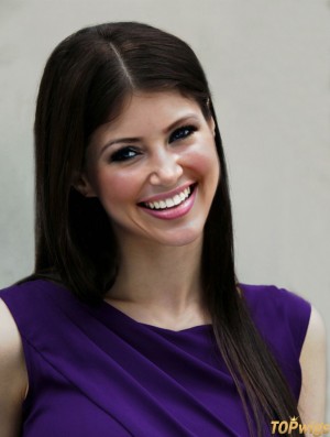 No-Fuss Brown Long Straight 20 inch Without Bangs Alexandra Daddario Wigs