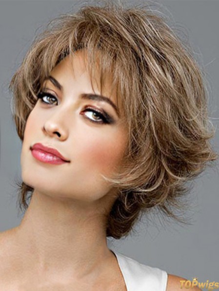 Cheap Synthetic Hair UK Layered Cut Short Length Wavy Style