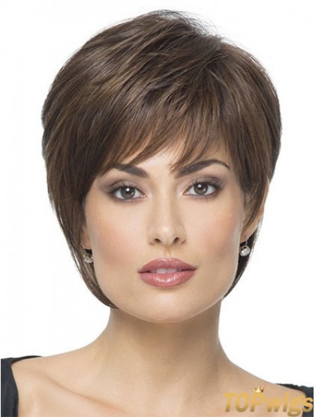 Short Boycuts Straight Brown Hairstyles Synthetic Wigs