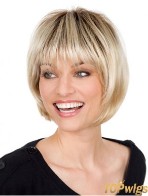 Chin Length Blonde Online 10 inch Straight Bob Wigs